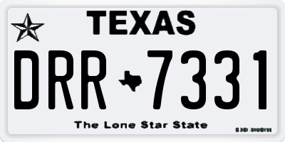 TX license plate DRR7331