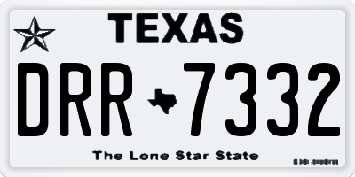 TX license plate DRR7332