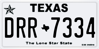 TX license plate DRR7334