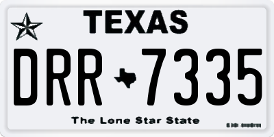 TX license plate DRR7335