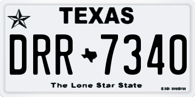 TX license plate DRR7340