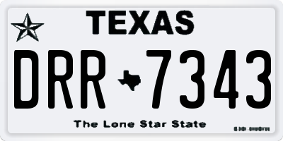 TX license plate DRR7343