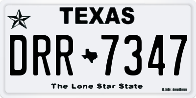 TX license plate DRR7347