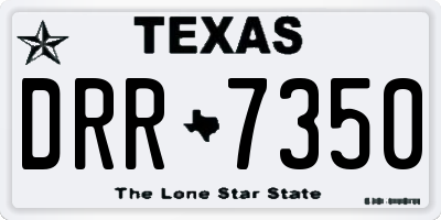TX license plate DRR7350