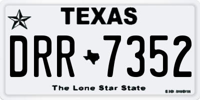 TX license plate DRR7352