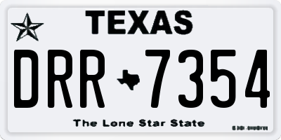 TX license plate DRR7354