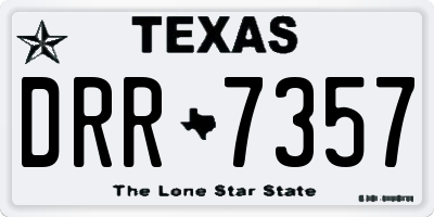 TX license plate DRR7357
