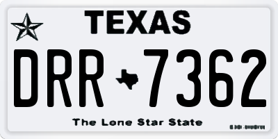 TX license plate DRR7362