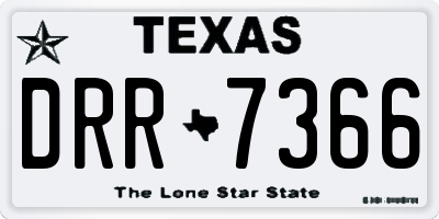 TX license plate DRR7366