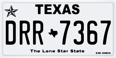 TX license plate DRR7367