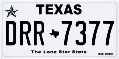 TX license plate DRR7377