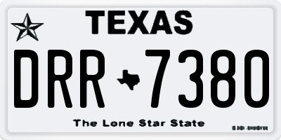 TX license plate DRR7380