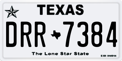 TX license plate DRR7384