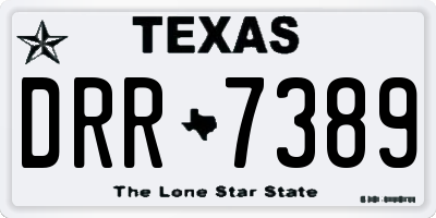 TX license plate DRR7389