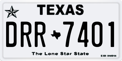 TX license plate DRR7401