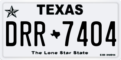 TX license plate DRR7404
