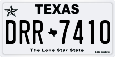 TX license plate DRR7410