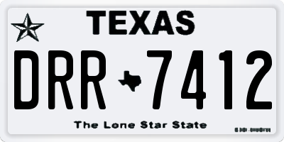 TX license plate DRR7412