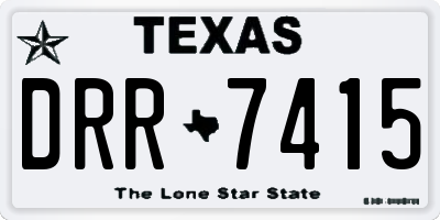 TX license plate DRR7415