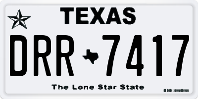 TX license plate DRR7417