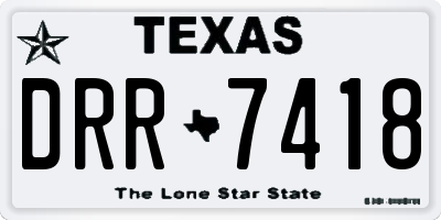 TX license plate DRR7418