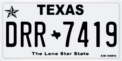 TX license plate DRR7419