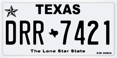 TX license plate DRR7421