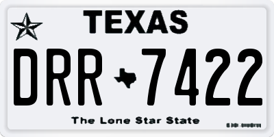 TX license plate DRR7422