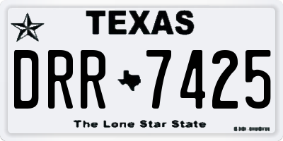 TX license plate DRR7425