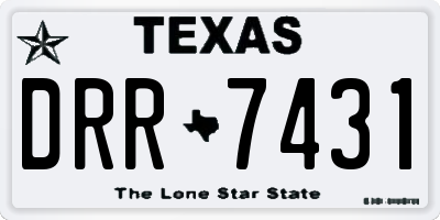 TX license plate DRR7431