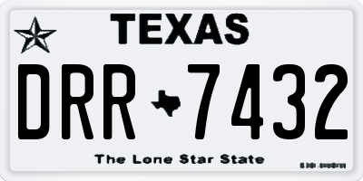 TX license plate DRR7432