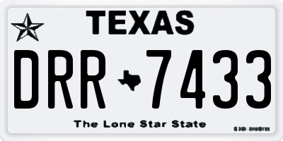 TX license plate DRR7433