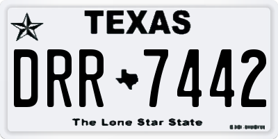 TX license plate DRR7442