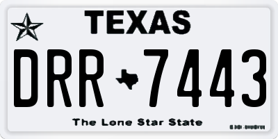 TX license plate DRR7443