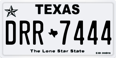 TX license plate DRR7444