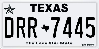 TX license plate DRR7445
