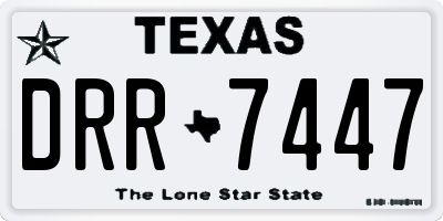 TX license plate DRR7447