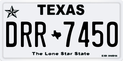 TX license plate DRR7450
