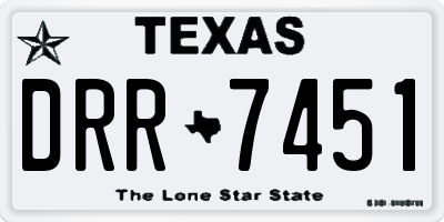 TX license plate DRR7451