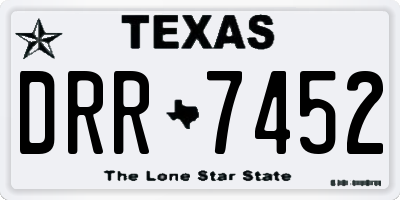 TX license plate DRR7452