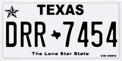 TX license plate DRR7454