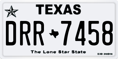 TX license plate DRR7458