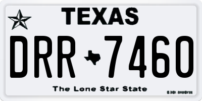 TX license plate DRR7460