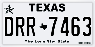TX license plate DRR7463