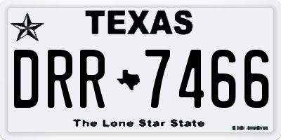 TX license plate DRR7466