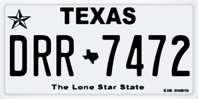 TX license plate DRR7472