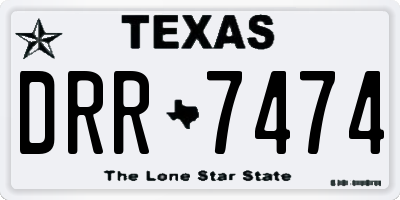 TX license plate DRR7474