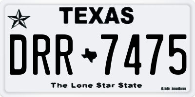TX license plate DRR7475