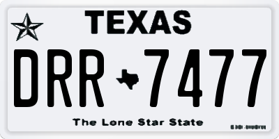 TX license plate DRR7477