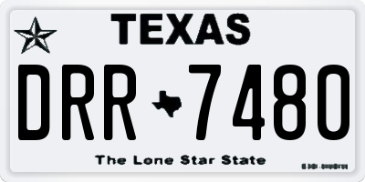 TX license plate DRR7480